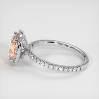 1.58 Ct. Padparadscha Sapphire Ring, 18K White Gold 4
