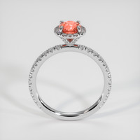 1.07 Ct. Padparadscha Sapphire Ring, 18K White Gold 3