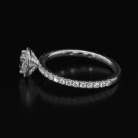 0.51 Ct. Sapphire Ring, 18K White Gold 4