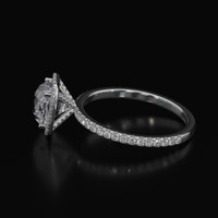2.75 Ct. Sapphire Ring, 18K White Gold 4