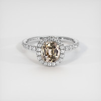 1.59 Ct. Sapphire Ring, 18K White Gold 1