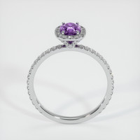 0.87 Ct. Purple Sapphire Ring, 18K White Gold 3