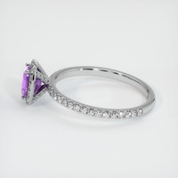 0.87 Ct. Purple Sapphire Ring, 18K White Gold 4