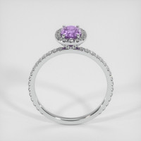 0.68 Ct. Sapphire Ring, 18K White Gold 3