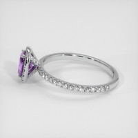 0.68 Ct. Sapphire Ring, 18K White Gold 4