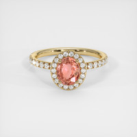 1.17 Ct. Padparadscha Sapphire Ring, 10K Yellow Gold 1