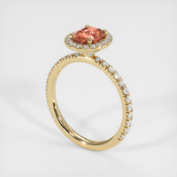 1.17 Ct. Padparadscha Sapphire Ring, 10K Yellow Gold 2