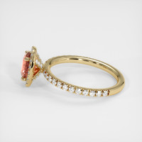 1.17 Ct. Padparadscha Sapphire Ring, 10K Yellow Gold 4