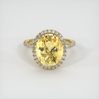 6.75 Ct. Yellow Sapphire Ring, 10K Yellow Gold 1