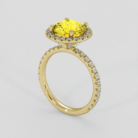 3.54 Ct. Yellow Sapphire Ring, 10K Yellow Gold 2