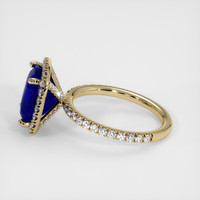 5.56 Ct. Blue Sapphire Ring, 14K Yellow Gold 4