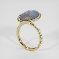 3.68 Ct. Multi Color Opal Ring, 14K Yellow Gold 2
