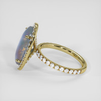 3.68 Ct. Multi Color Opal Ring, 14K Yellow Gold 4