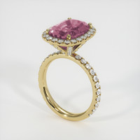 4.45 Ct. Purplish Pink Sapphire Ring, 14K Yellow Gold 2