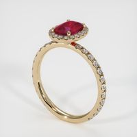 1.11 Ct. Ruby Ring, 14K Yellow Gold 2