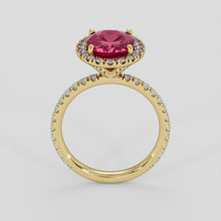4.26 Ct. Pinkish Red Ruby Ring, 14K Yellow Gold 3