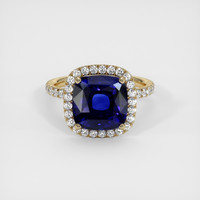 5.56 Ct. Blue Sapphire Ring, 18K Yellow Gold 1