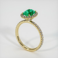 2.12 Ct. Emerald Ring, 18K Yellow Gold 2