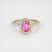 1.74 Ct. Padparadscha Sapphire Ring, 18K Yellow Gold 1