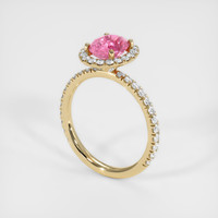1.74 Ct. Padparadscha Sapphire Ring, 18K Yellow Gold 2