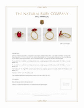 Ruby Ring 4.26 Ct. 18K Yellow Gold Appraisal