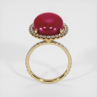 17.55 Ct. Purplish Red Ruby Ring, 18K Yellow Gold 3