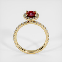 0.92 Ct. Ruby Ring, 18K Yellow Gold 3