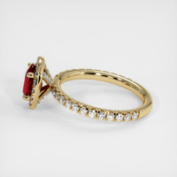0.92 Ct. Ruby Ring, 18K Yellow Gold 4