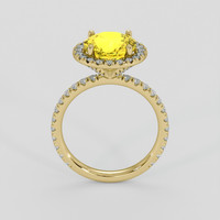 3.54 Ct. Yellow Sapphire Ring, 18K Yellow Gold 3