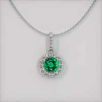 0.98 Ct. Emerald Pendant, Platinum 950 1