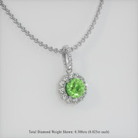 0.90 Ct. Gemstone Pendant, Platinum 950 2