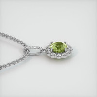 2.07 Ct. Yellowish Green Sapphire Pendant, Platinum 950 3