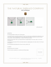 Emerald Pendant 0.98 Ct., 18K White Gold Appraisal