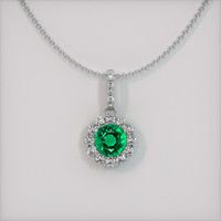 Emerald Pendant 0.98 Ct., 18K White Gold Preview