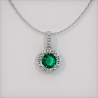 Emerald Pendant 3.10 Ct. 18K White Gold Preview