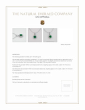 Emerald Pendant 1.74 Ct., 18K White Gold Appraisal
