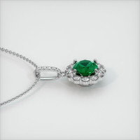 1.74 Ct. Emerald  Pendant - 18K White Gold
