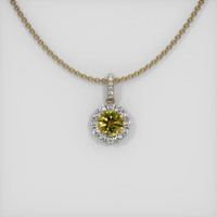 1.37 Ct. Sapphire Pendant, 14K Yellow Gold 1