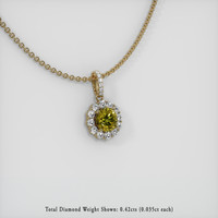 1.37 Ct. Sapphire Pendant, 14K Yellow Gold 2