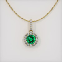 Emerald Pendant 0.98 Ct., 18K Yellow Gold Preview