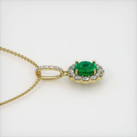 0.98 Ct. Emerald Pendant, 18K Yellow Gold 3