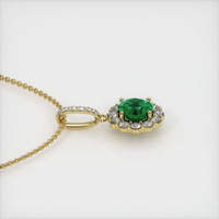 1.06 Ct. Emerald Pendant, 18K Yellow Gold 3