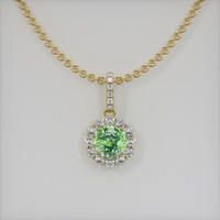 0.90 Ct. Gemstone Pendant, 18K Yellow Gold 1