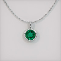 3.36 Ct. Emerald Pendant, Platinum 950 1