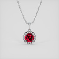 0.70 Ct. Ruby Pendant, Platinum 950 1