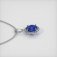 1.85 Ct. Blue Sapphire Pendant, 14K White Gold 3