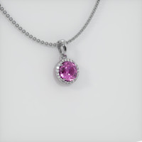 0.50 Ct. Sapphire Pendant, 14K White Gold 2