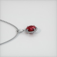 3.15 Ct. Ruby Pendant, 14K White Gold 3