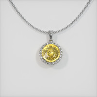 3.00 Ct. Sapphire Pendant, 14K White Gold 1