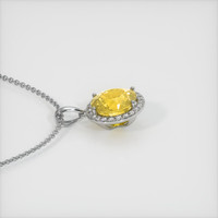 3.00 Ct. Sapphire Pendant, 14K White Gold 3